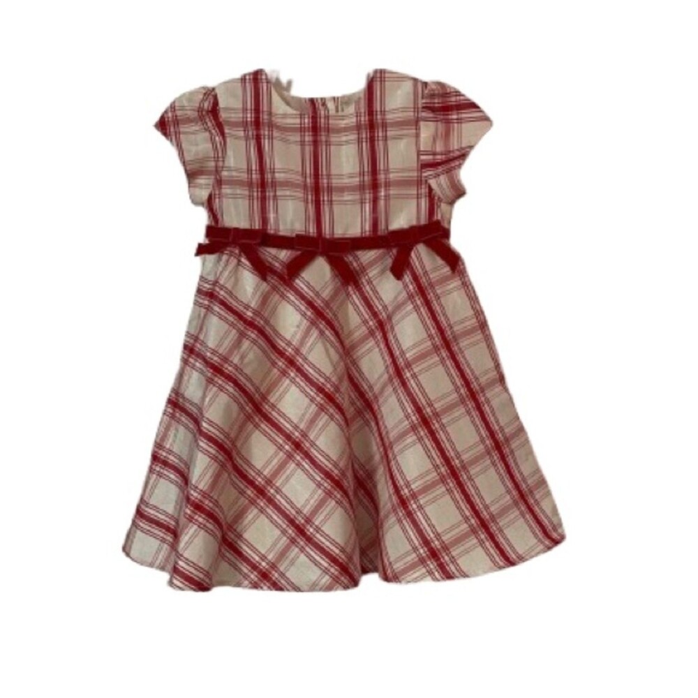 George Girls Red and White Plaid Dress. size 4T